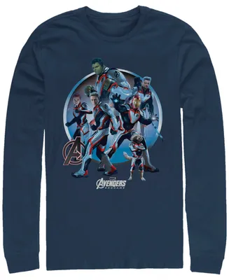 Marvel Men's Avengers Endgame Suit Group, Long Sleeve T-shirt