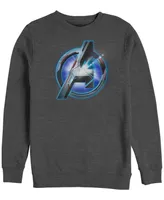 Marvel Men's Avengers Endgame Light Flare Chest Logo, Crewneck Fleece