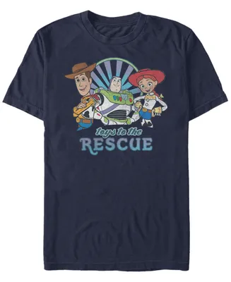 Disney Pixar Men's Toy Story Buzz Woody Jesse Toys to the Rescue, Short Sleeve T-Shirt