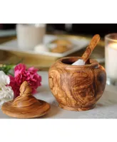 BeldiNest Olive Wood Acorn Sugar Bowl