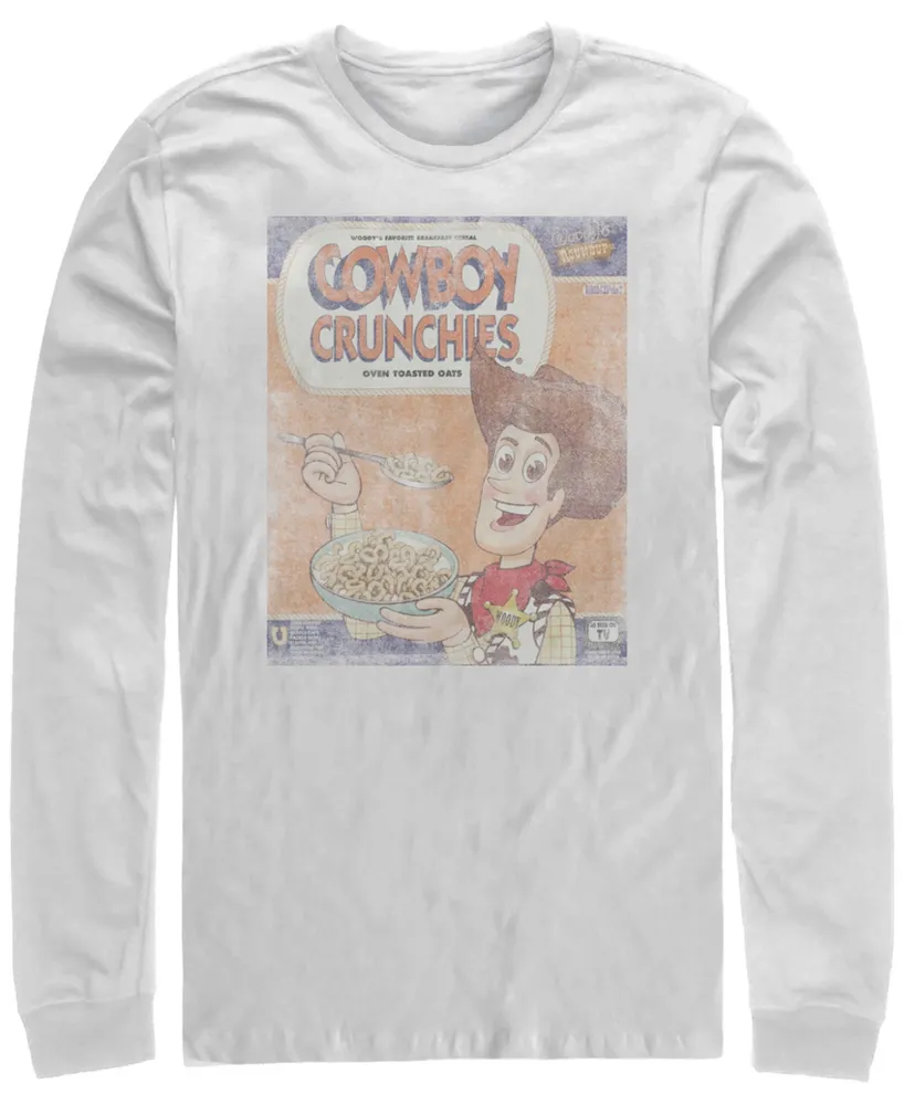 Disney Pixar Men's Toy Story Woody Cowboy Crunchies, Long Sleeve T-Shirt