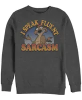 Disney Men's Lion King Timon Speaks Sarcasm, Crewneck Fleece