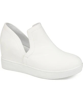 Journee Collection Women's Cardi Cut-Out Platform Wedge Sneakers