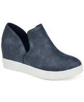 Journee Collection Women's Cardi Cut-Out Platform Wedge Sneakers