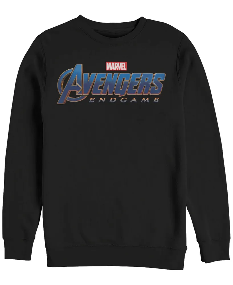 Marvel Men's Avengers Endgame Logo, Crewneck Fleece