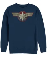 Marvel Men's Captain Chest Logo Costume, Crewneck Fleece