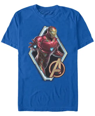 Marvel Men's Avengers Endgame Iron Man Diamond Portrait, Short Sleeve T-shirt