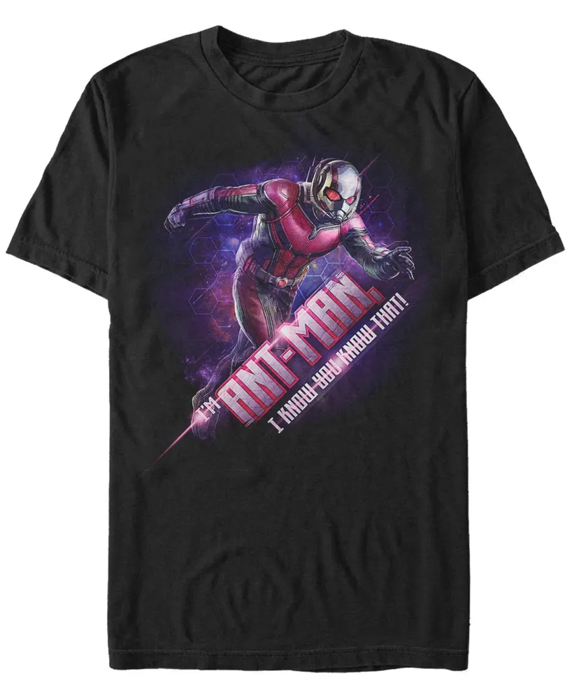 Marvel Men's Avengers Endgame I Am Ant-man Geometric Galaxy