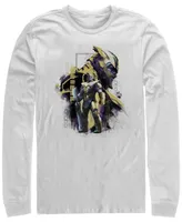 Marvel Men's Avengers Endgame Thanos Mad Titan Side View, Long Sleeve T-shirt