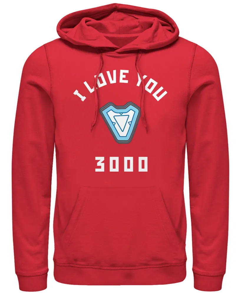 Marvel Men's Avengers Endgame Core Reactor I Love You 3000, Pullover Hoodie