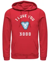 Marvel Men's Avengers Endgame Core Reactor I Love You 3000, Pullover Hoodie