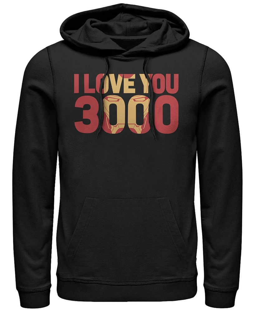 Marvel Men's Avengers Endgame I Love You 3000 Iron Man, Pullover Hoodie