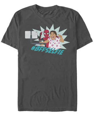 Marvel Men's Spider-Man Far From Home Bff Selfie, Short Sleeve T-shirt