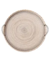 Artifacts Rattan Sattu Collection Round Tray - Off