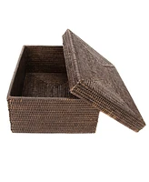 Artifacts Rattan Rectangular Storage Box with Lid