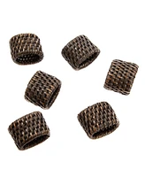 Artifacts Rattan 6-Piece Oval Napkin Ring Set
