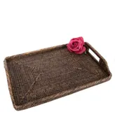 Artifacts Trading Company Rattan Rectangular Tray High Handles