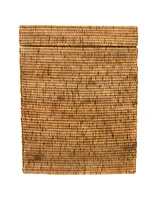 Artifacts Rattan Rectangular Hamper with Hinged Lid and Cloth Liner