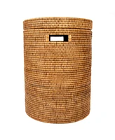 Artifacts Rattan Round Hamper with Lid and Cloth Liner