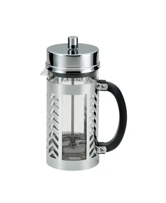BonJour Glass and Stainless Steel Chevron 33.8-Oz. French Press