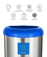 Nine Stars Group Usa Inc 13.2 Gallon Open Top Trash Can with Recycle Magnet