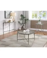 Furniture of America Porcelain Steel Frame Coffee Table