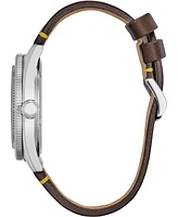 Disney by Citizen Mickey Mouse Classic Brown Leather Strap Watch 43mm