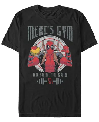 Marvel Men's Deadpool Merc's Gym, Short Sleeve T-Shirt
