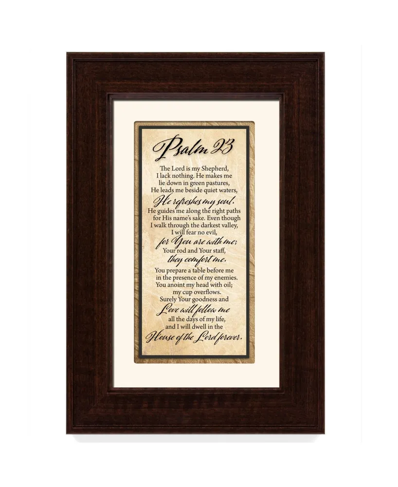 James Lawrence Psalm 23 Framed Art, 9" x 13"