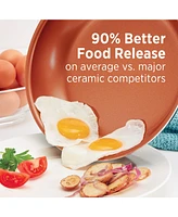 Farberware Glide Copper Ceramic 8" Nonstick Covered Egg Poacher