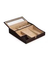 Bey-Berk Valet Tray with Multi-Compartment Storage