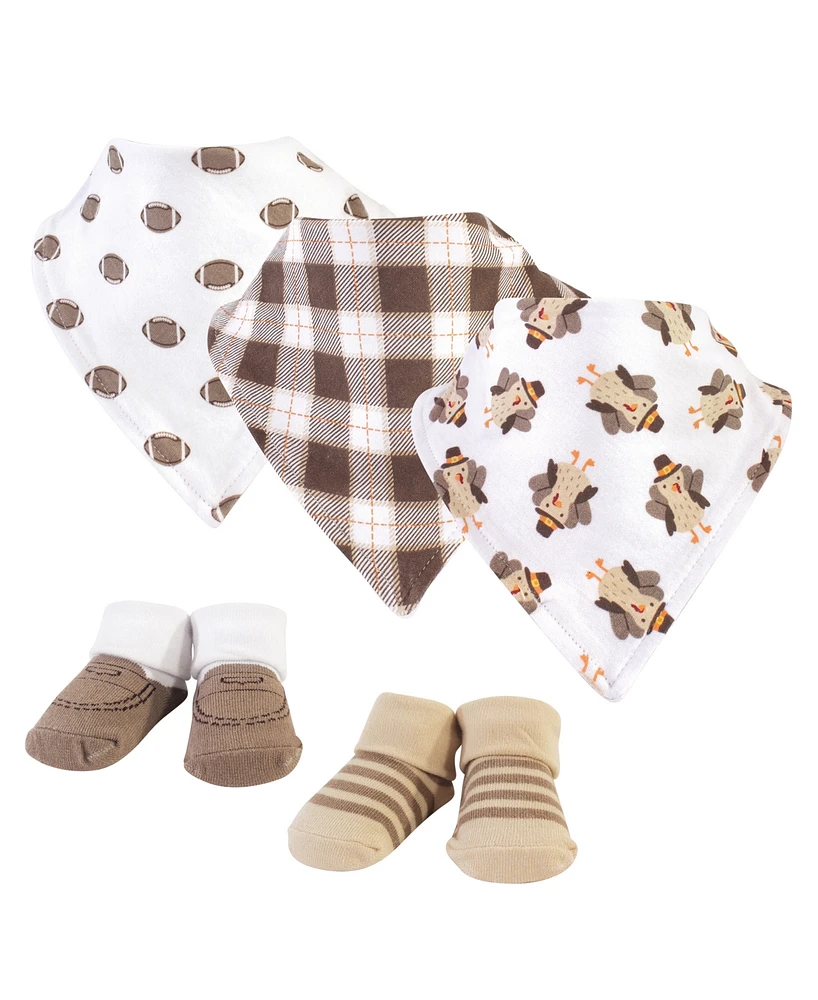 Hudson Baby Girl 3-Bibs and 2-Pairs of Socks