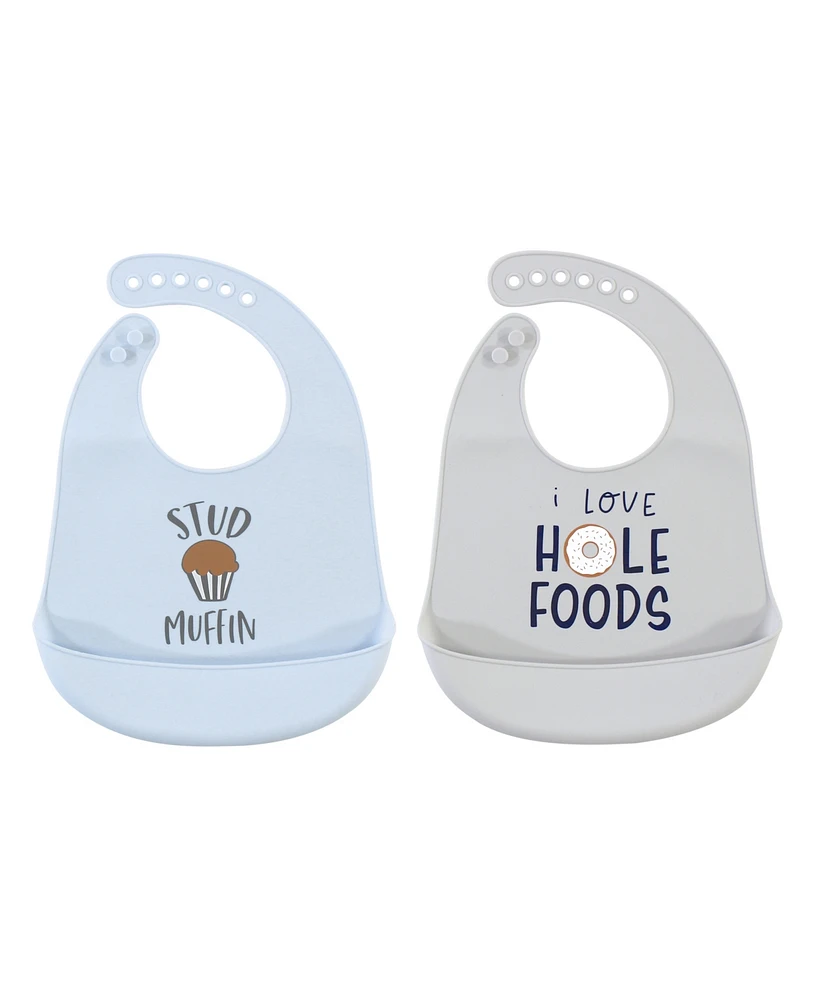 Hudson Baby Silicone Bib 2-Pack