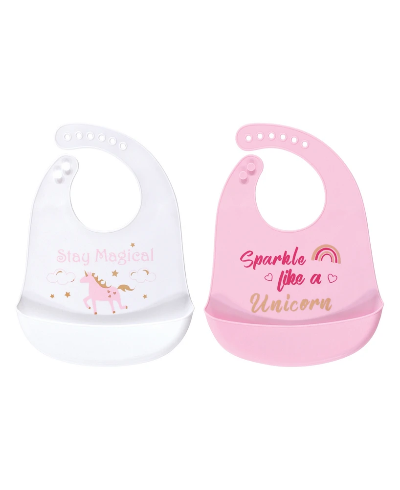 Luvable Friends Water-resistant Silicone Bibs