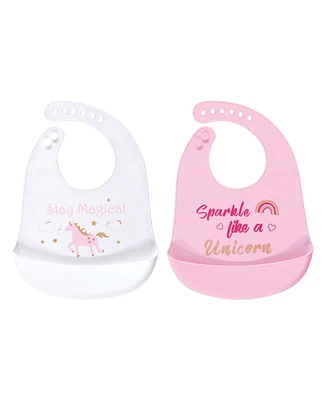 Luvable Friends Water-resistant Silicone Bibs