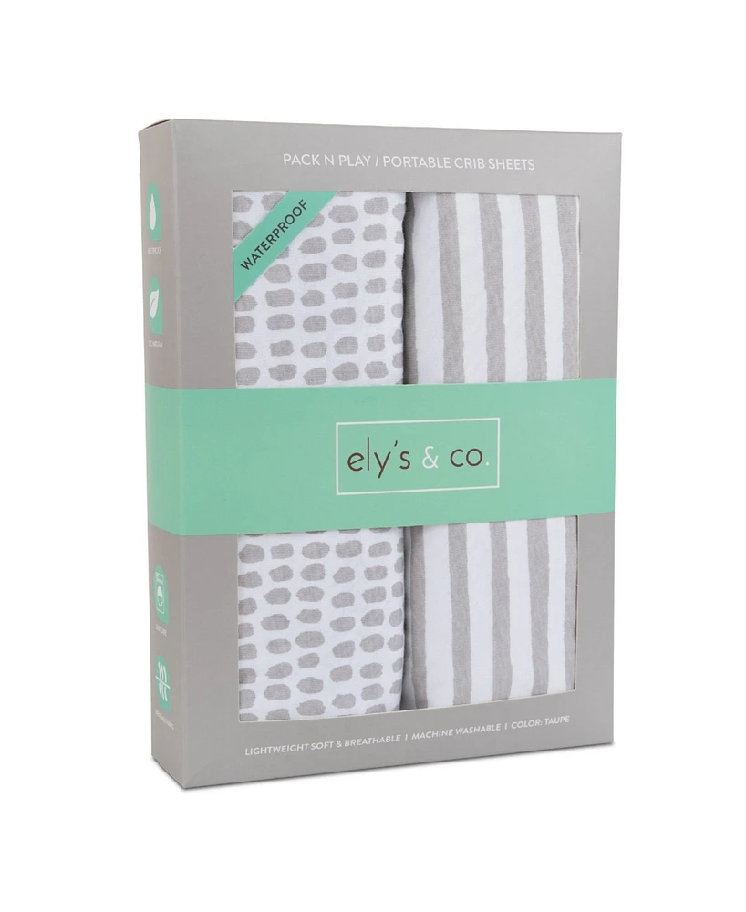 Ely's & Co. Waterproof Pack N Play Portable Crib Sheet ( Pack of 2 )