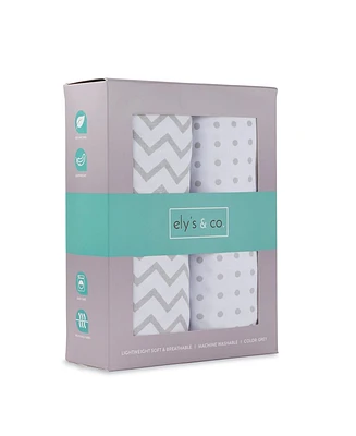 Ely's & Co. Baby Fitted Crib Sheet 100% Combed Jersey Cotton