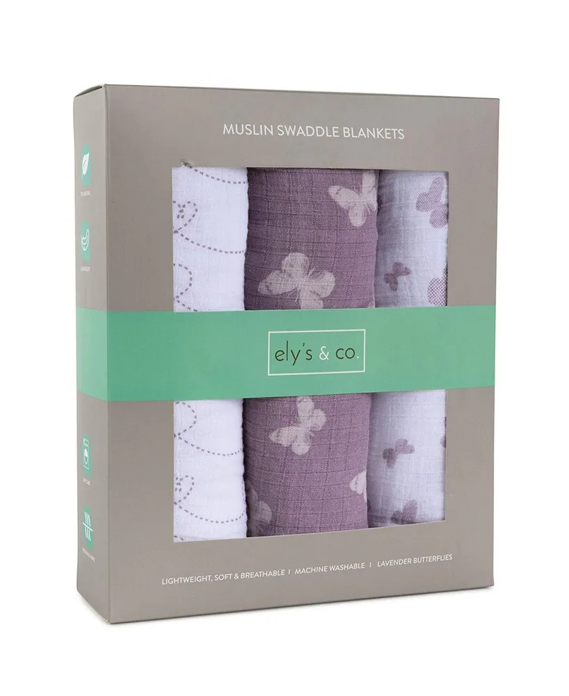 Ely's & Co. Muslin Cotton Swaddles 3 Pack