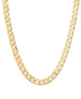 Curb Link 24" Chain Necklace (7mm) in 18k Gold-Plated Sterling Silver