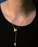 Adornia Heart Arrow Lariat Necklace