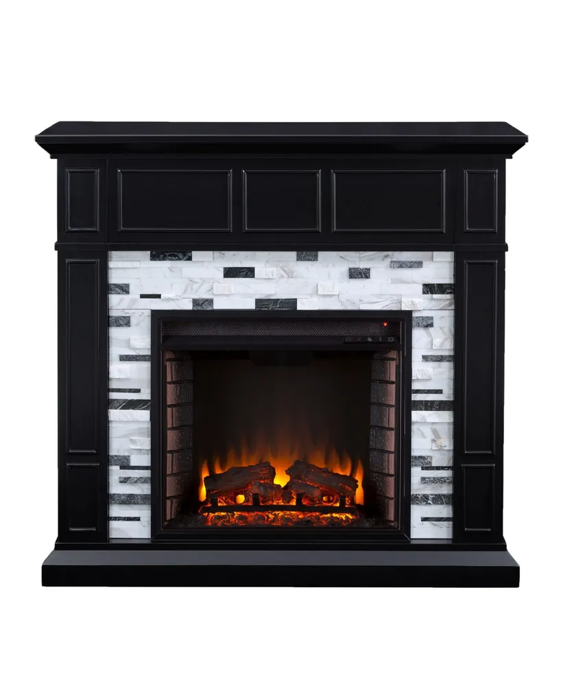 Southern Enterprises Lysander Marble Electric Fireplace