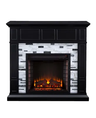 Southern Enterprises Lysander Marble Electric Fireplace