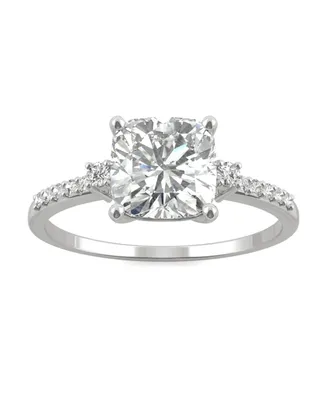 Moissanite Cushion Engagement Ring 1-3/4 ct. t.w. Diamond Equivalent 14k White Gold