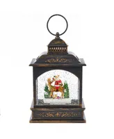 Kurt Adler 9-Inch Led Santa Lantern with Motion