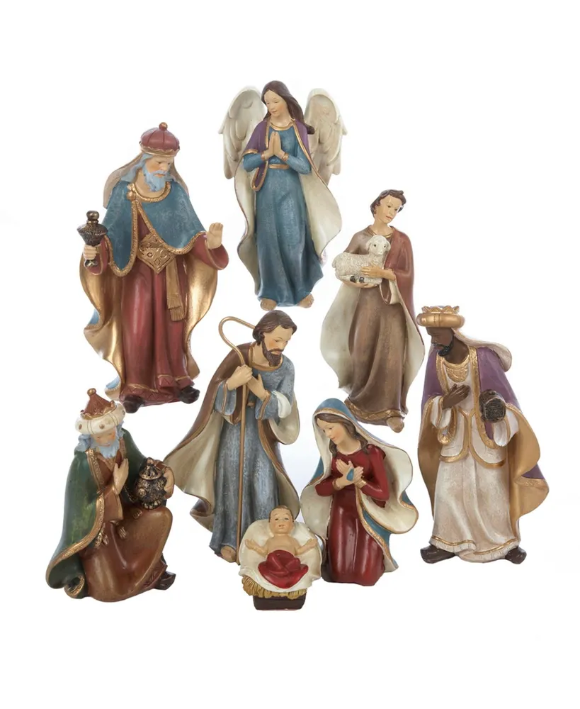 Kurt Adler -Inch Resin Nativity Set of 8 Pieces