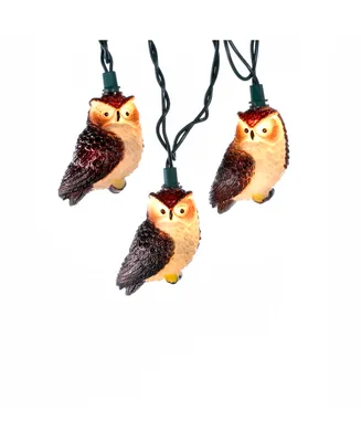 Kurt Adler 10-Light Brown Owl Light Set