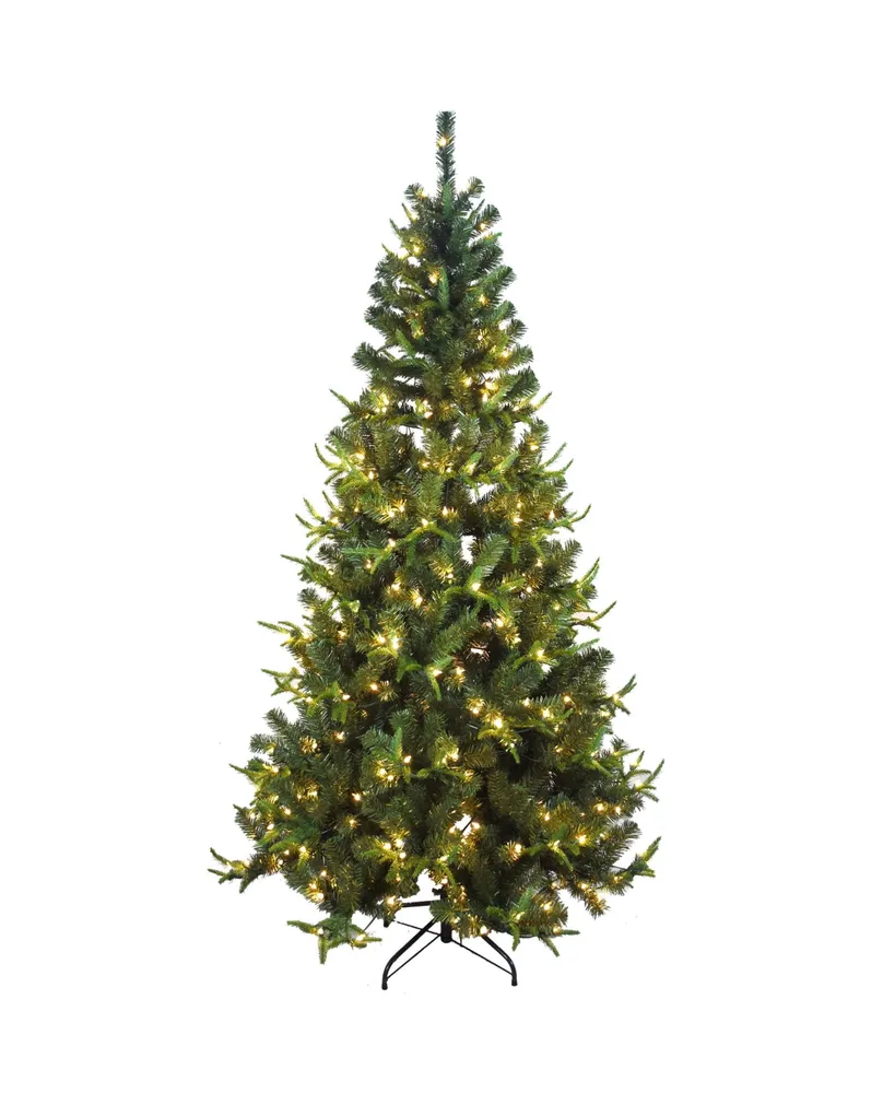 Kurt Adler 7-Foot Pre-Lit Sierra Green Tree Pvc and Pe Christmas Tree