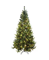 Kurt Adler 7-Foot Pre-Lit Sierra Green Tree Pvc and Pe Christmas Tree