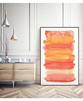 Giant Art 14" x 11" Tangerine Ii Art Block Framed Canvas