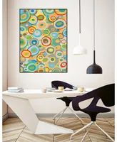 Giant Art 40" x 30" Overlapping Ovals I Art Block Framed Canvas